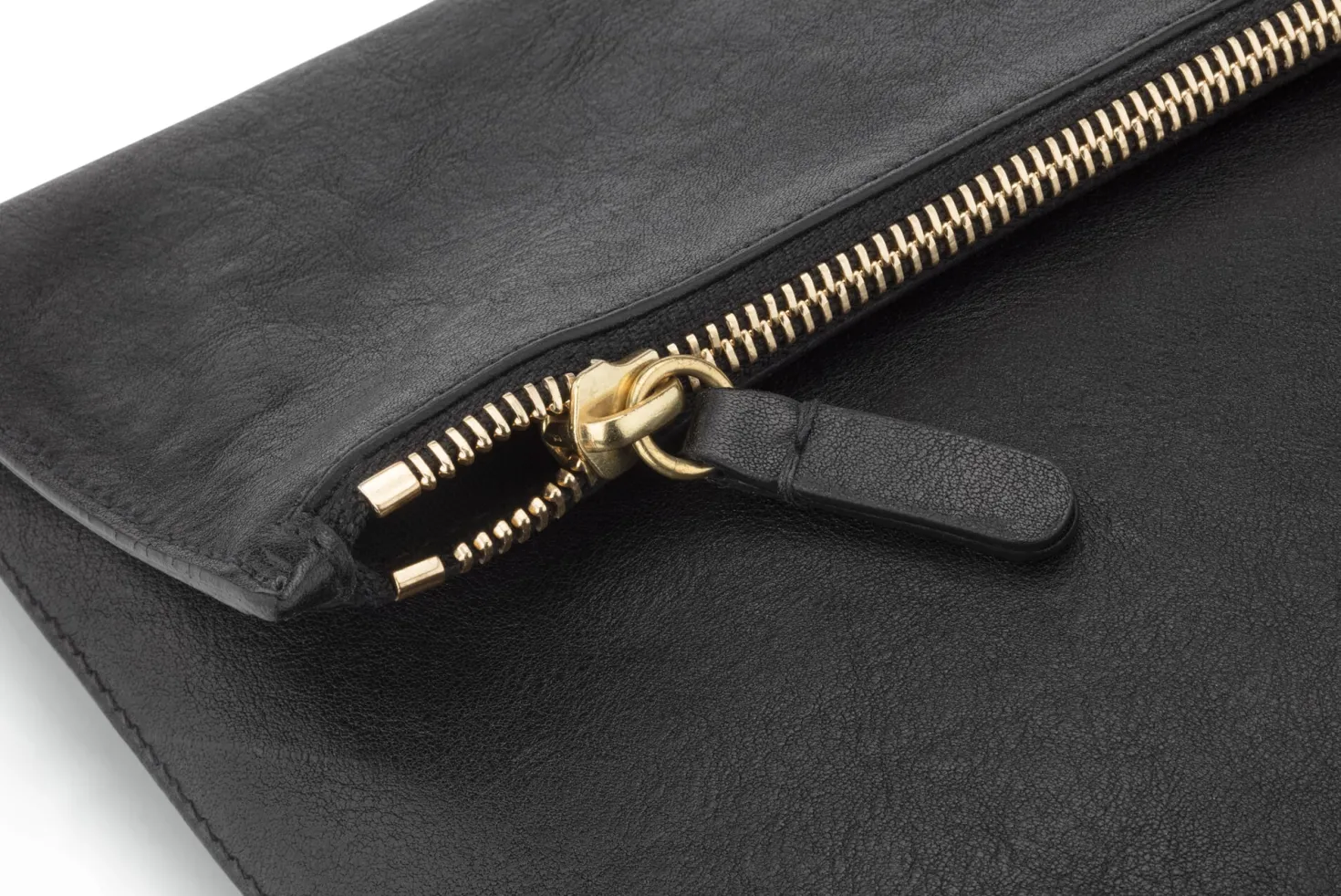 Lederhandtasche, schwarz