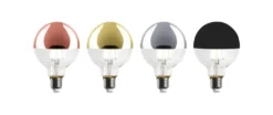 LED-Kopfspiegellampe Globe, Chrom