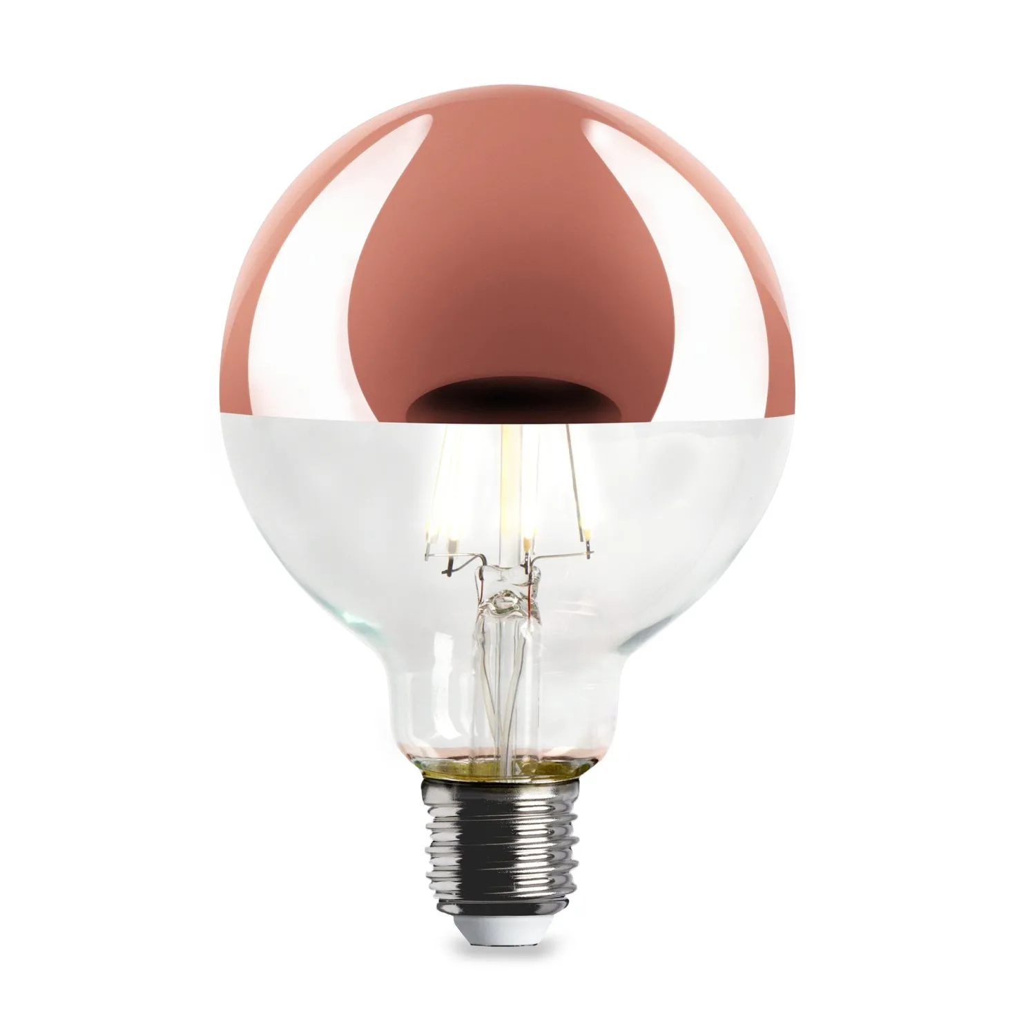 LED-Kopfspiegellampe Globe, Kupfer
