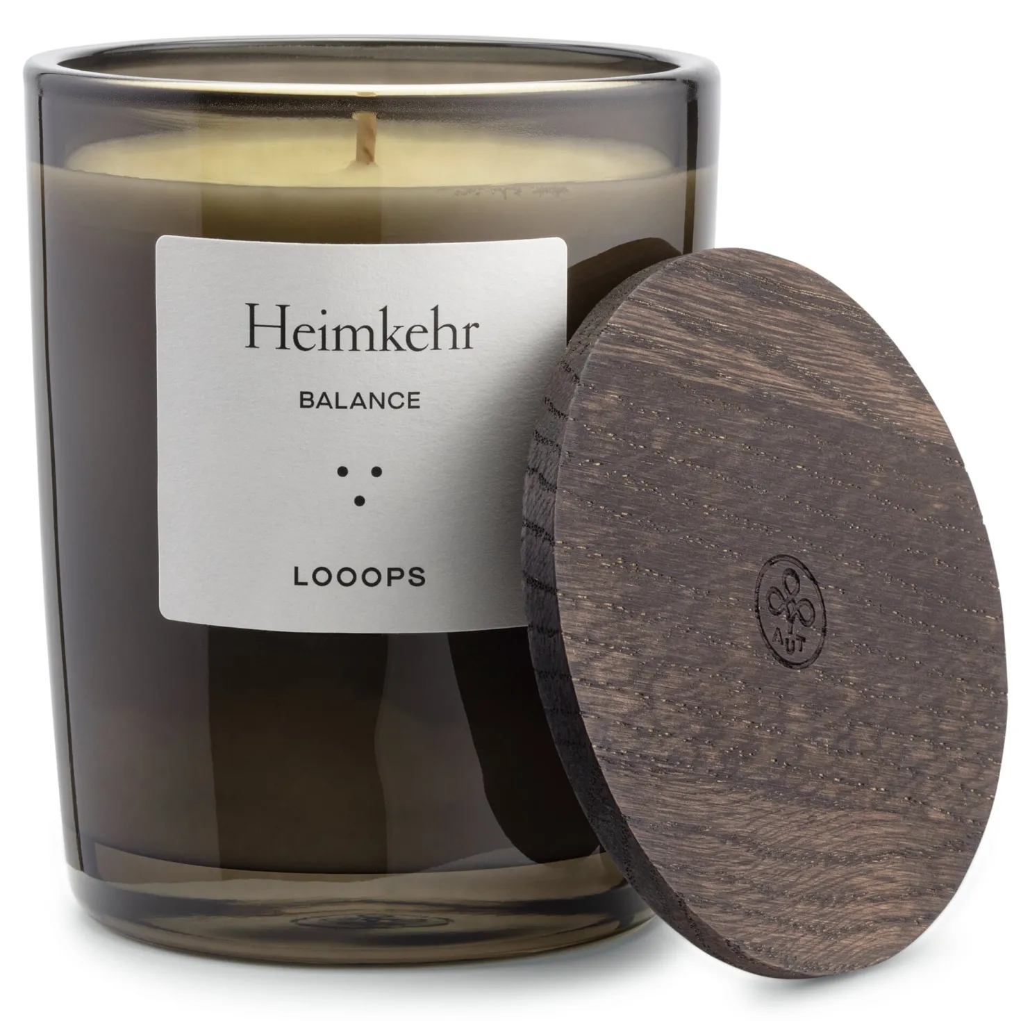 Looops Duftkerze mit Holzdeckel