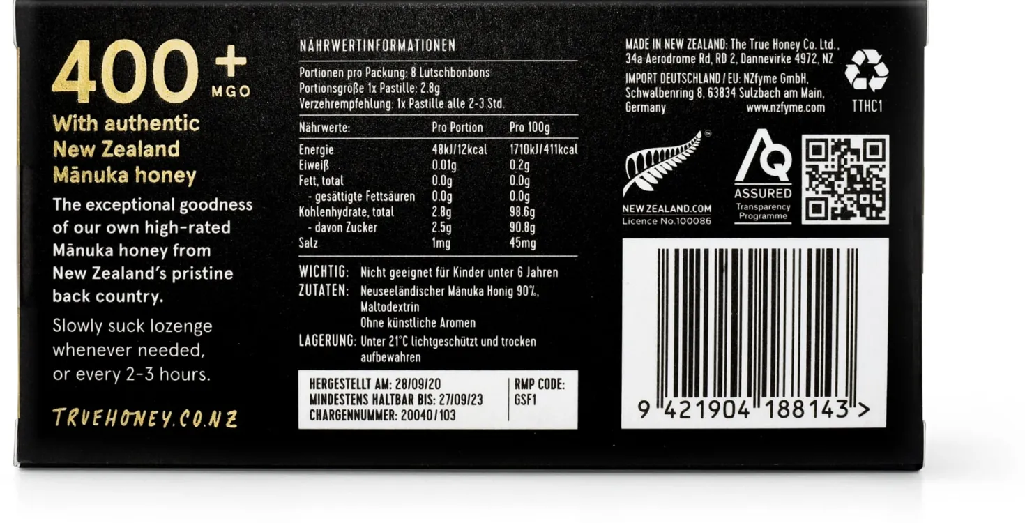 Manuka-Honig Lutschpastillen MGO 400+