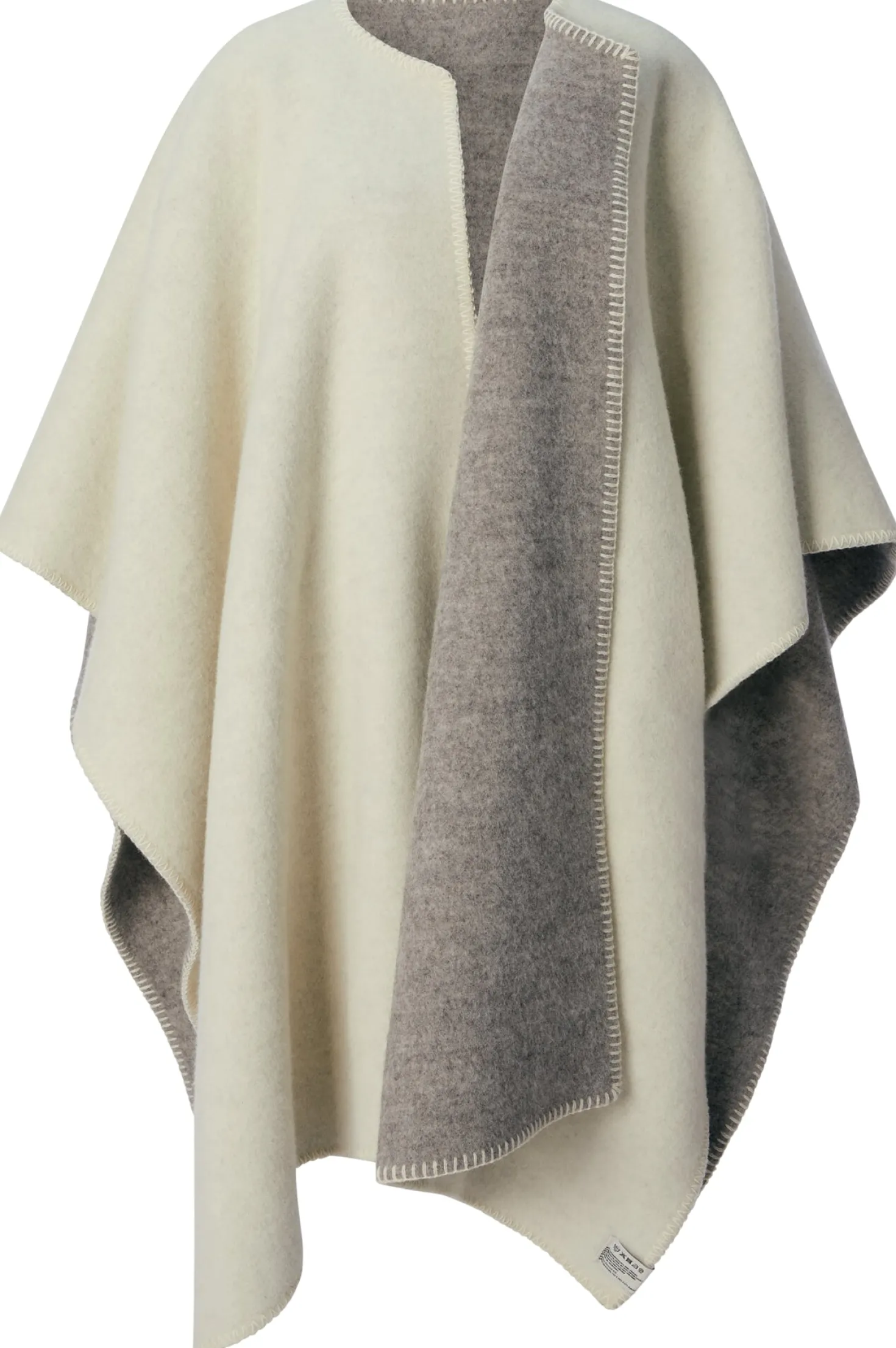 Norwegischer Lang-Poncho Lammwolle