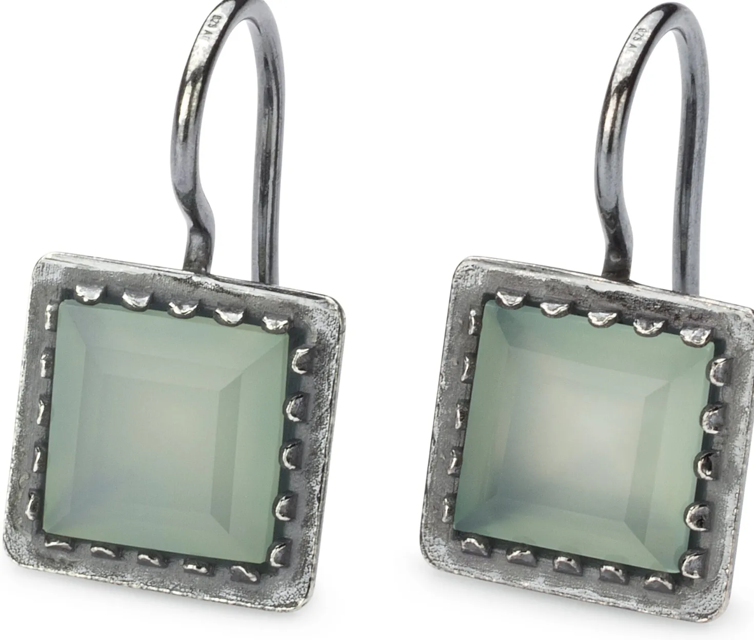 Ohrhänger Chalcedon, Türkis