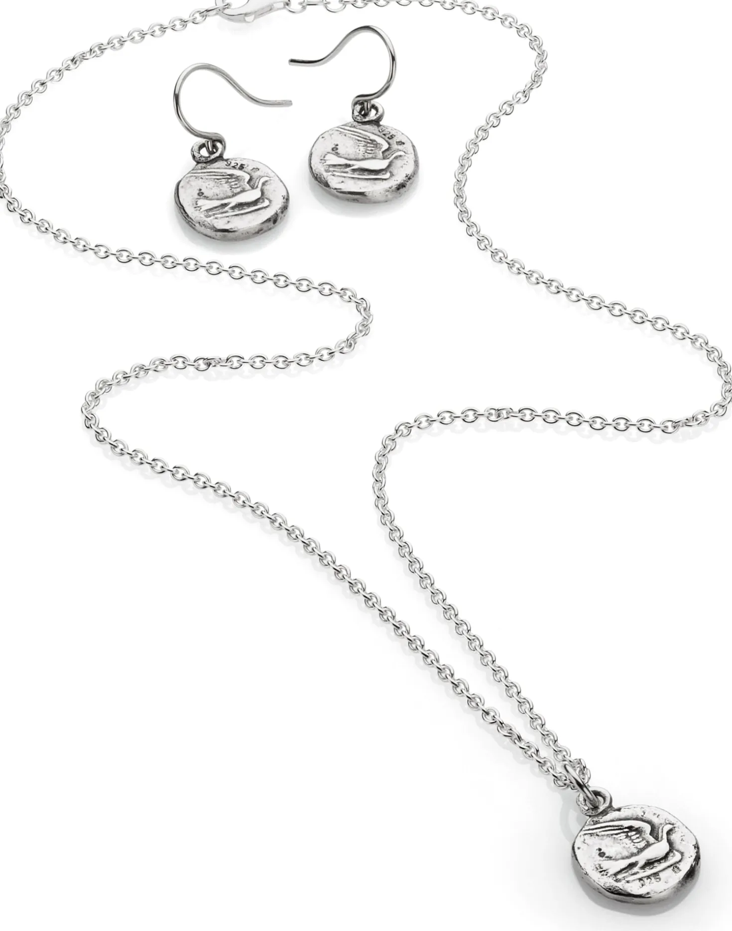 Ohrhänger Taube, Silber