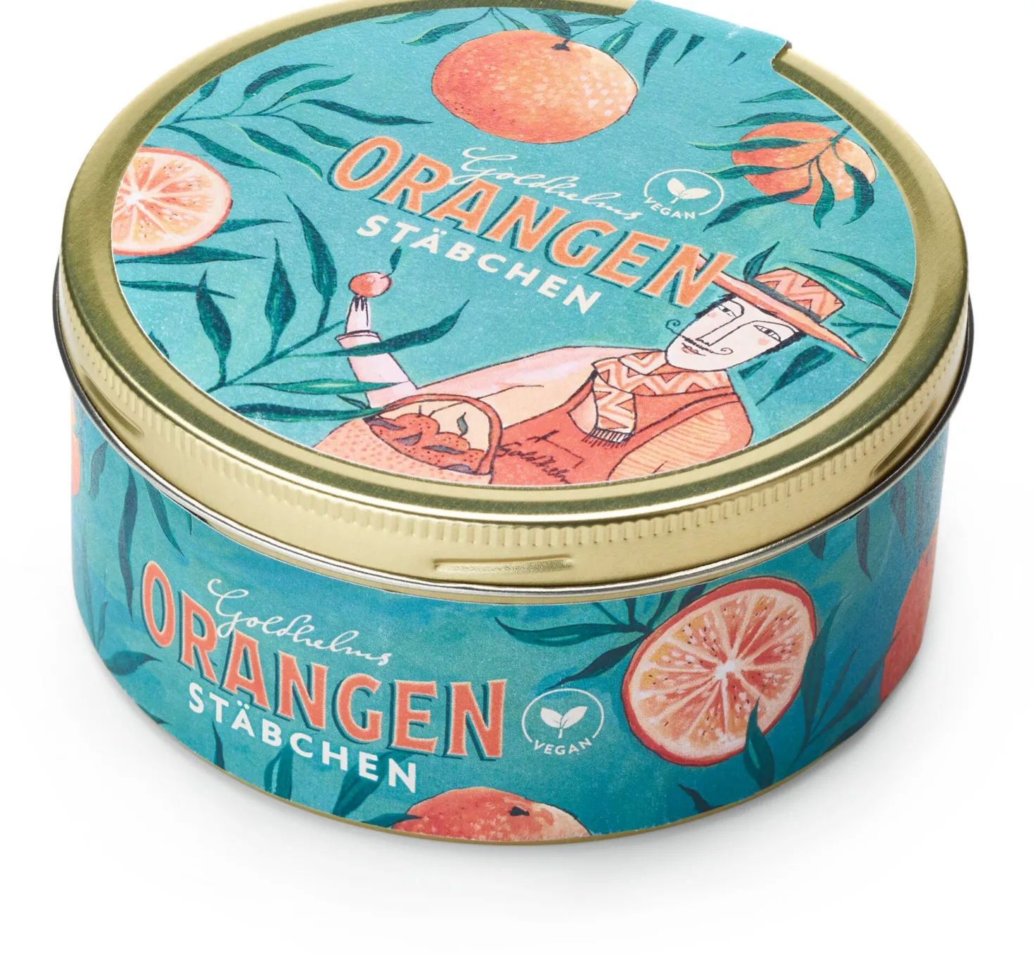 Orangenstäbchen mit Schokolade
