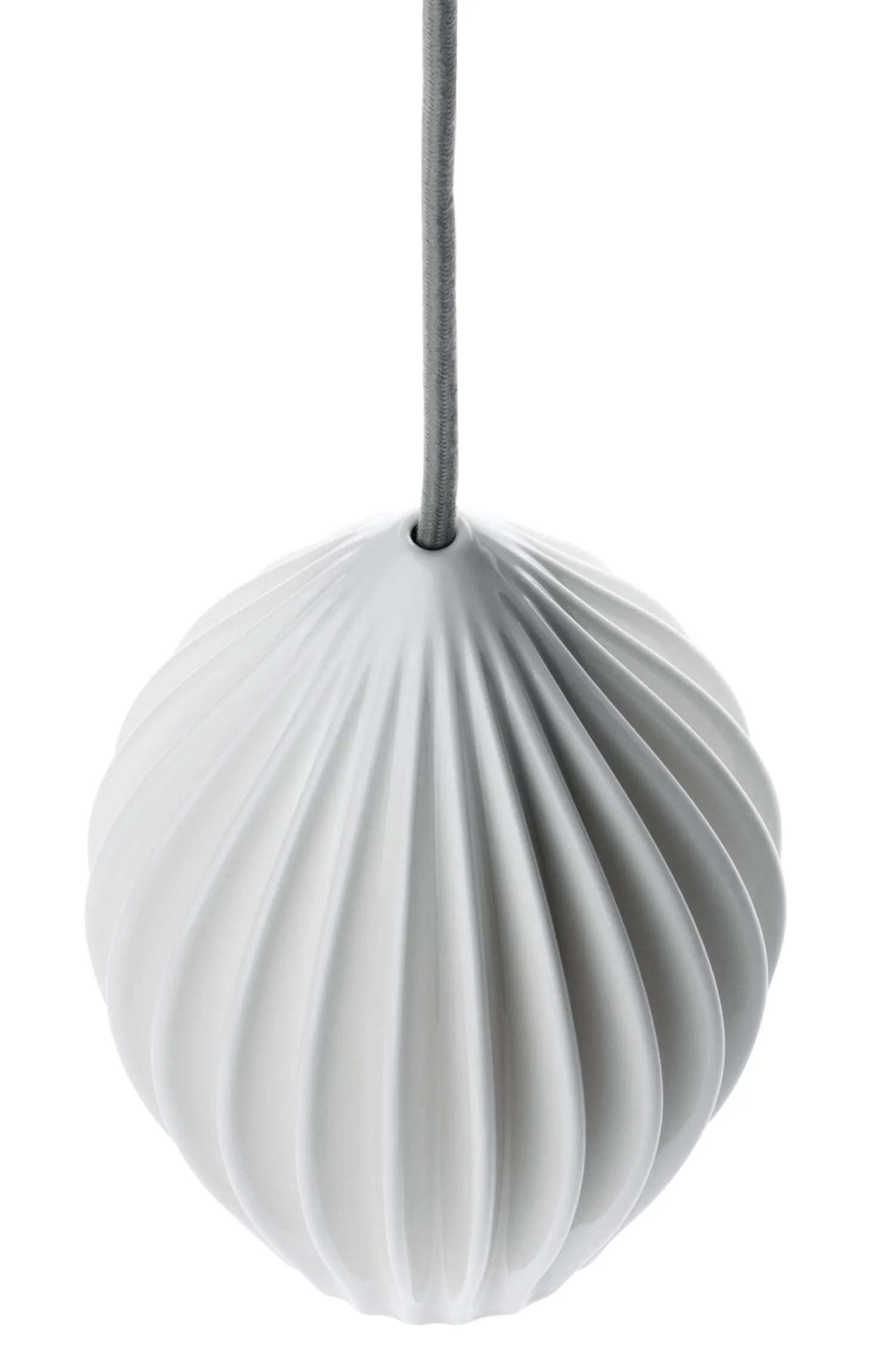 Pendelleuchte Bone China Gerippt