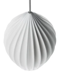 Pendelleuchte Bone China Gerippt