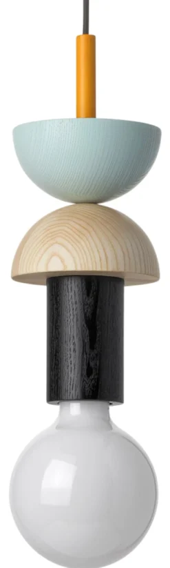 Pendelleuchte Eschenholz farbig