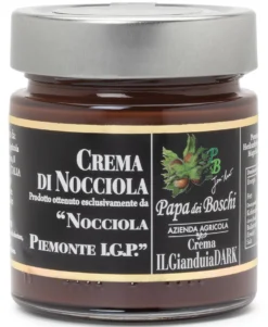 Piemontesische Haselnuss-Schokoladen-Creme dunkel