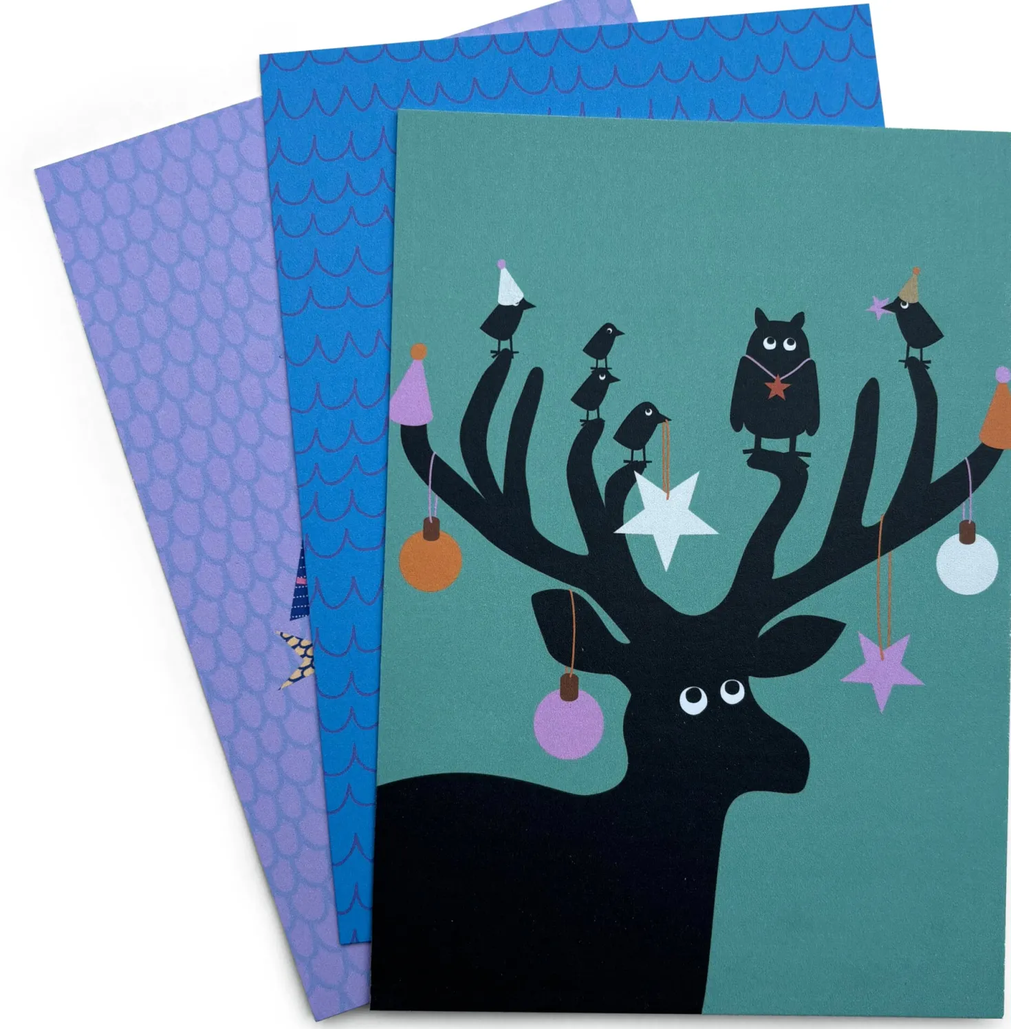 Postkarten-Set Tierische Weihnachten