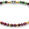 Rubin-Zoisit-Armband, Fuchsia-Grün