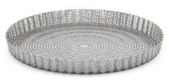 Runde Tarteform Edelstahl perforiert