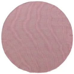 Runde Tischdecke rot-weiß kariert