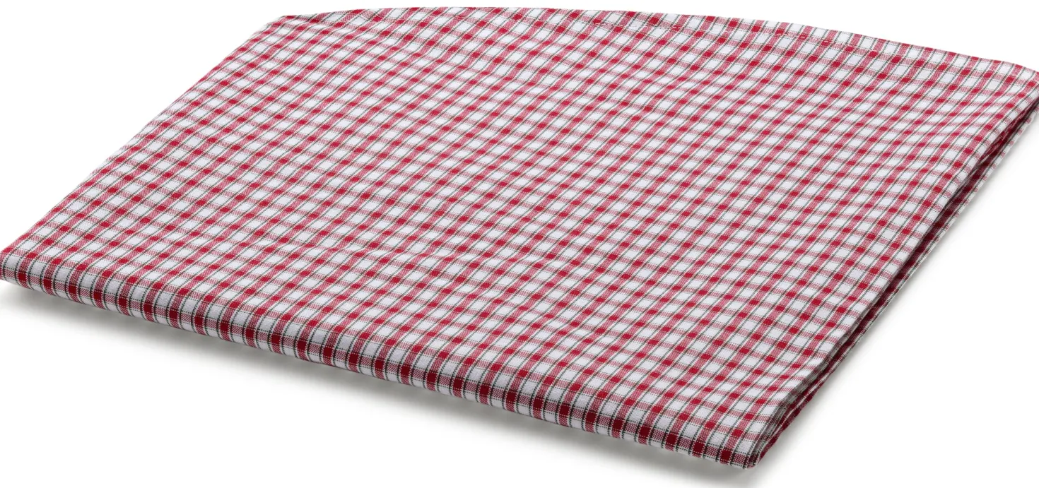 Runde Tischdecke rot-weiß kariert