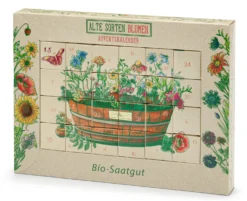 Saatgut-Adventskalender Bio Historische Blumen