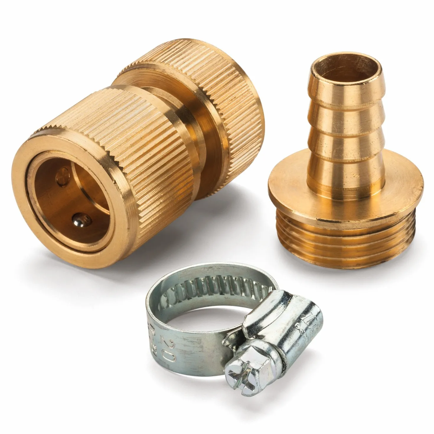 Schlauchkupplung Messing Goldschlange