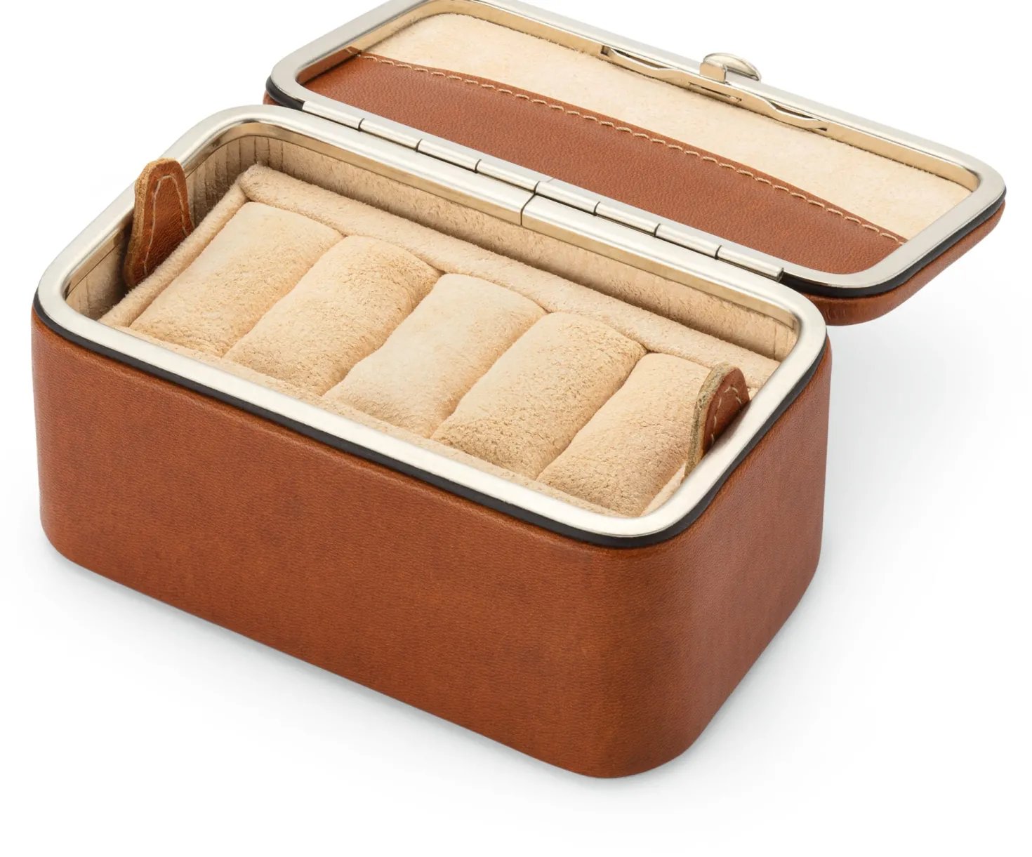 Schmucketui Rindleder, cognac
