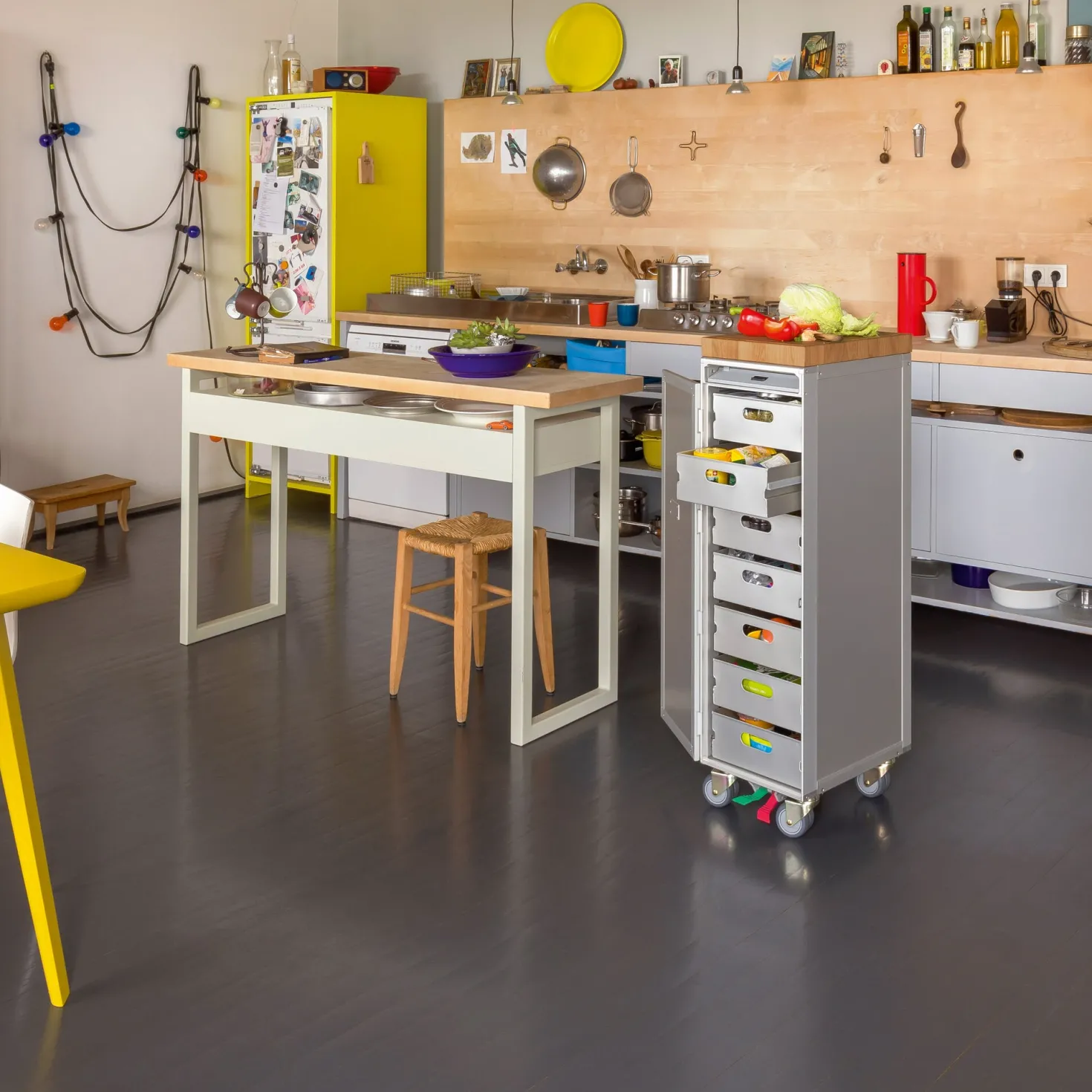 Schublade Atlas, Aluminium