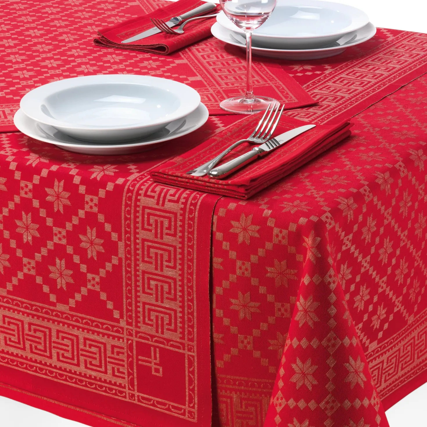 Schwedische Tischdecke rot