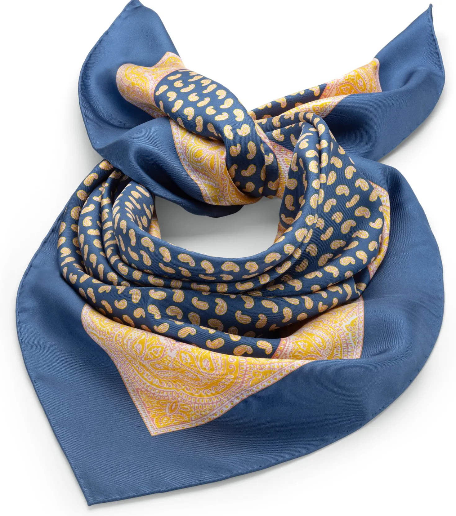 Seidentuch Paisley, Royalblau