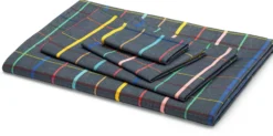 Serviette bunt kariert (2 Stück)