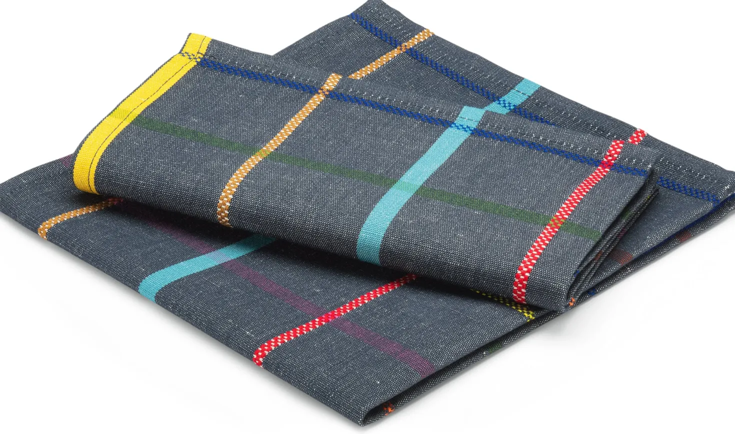 Serviette bunt kariert (2 Stück)