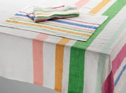 Serviette farbig gestreift