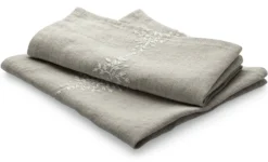 Serviette Leinen Blätterränke