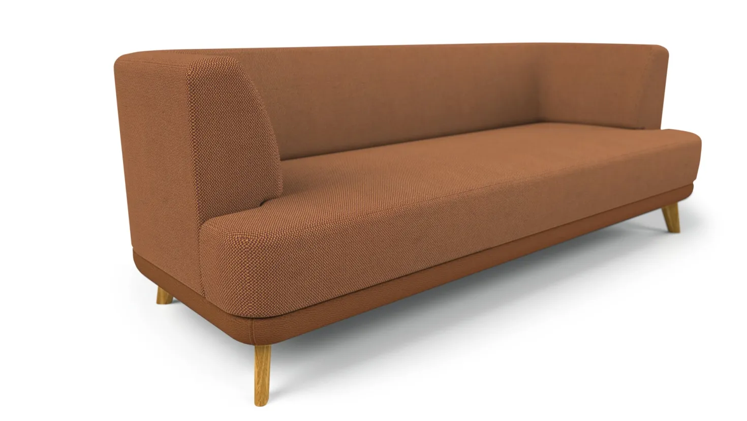 Sofa Linnea Schurwolle und Leder