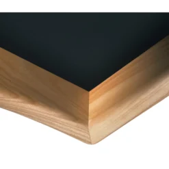 Tablett Kirschbaumholz mit Linoleumfläche