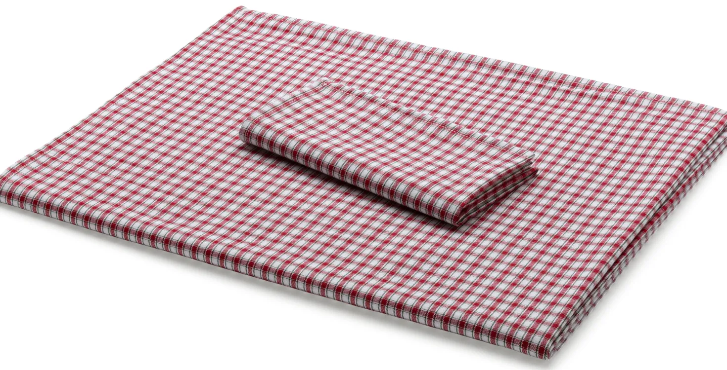 Tischdecke rot-weiß kariert
