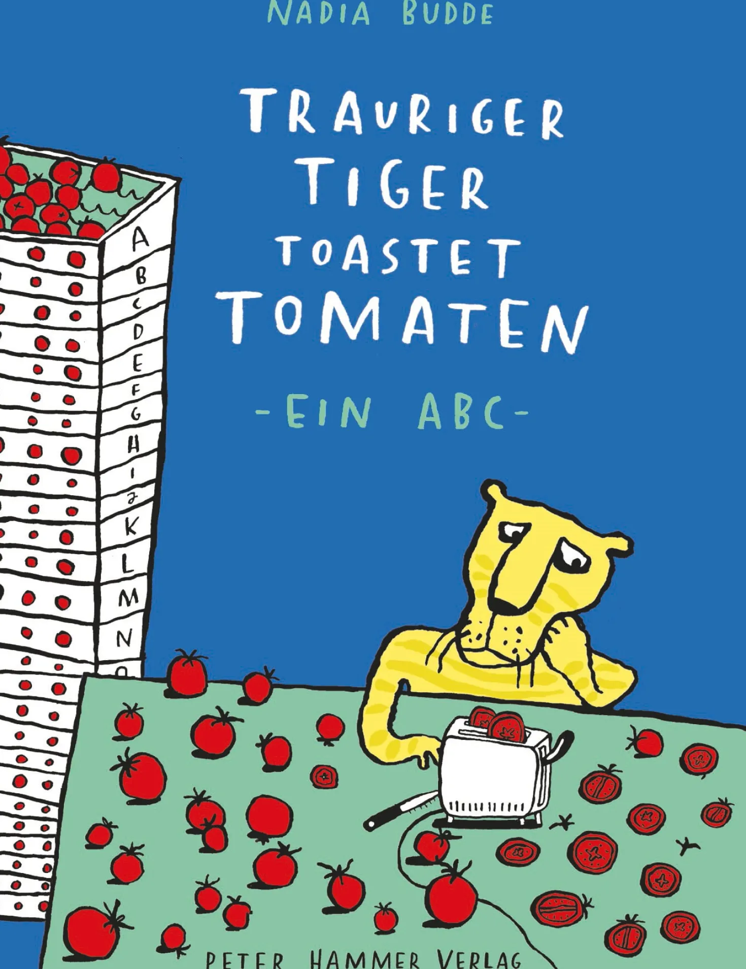 Trauriger Tiger toastet Tomaten