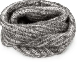 Unisex-Loopschal Rippenstrick, grau