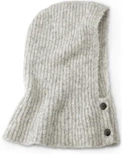 Unisex-Strickkapuze meliert, Ecru