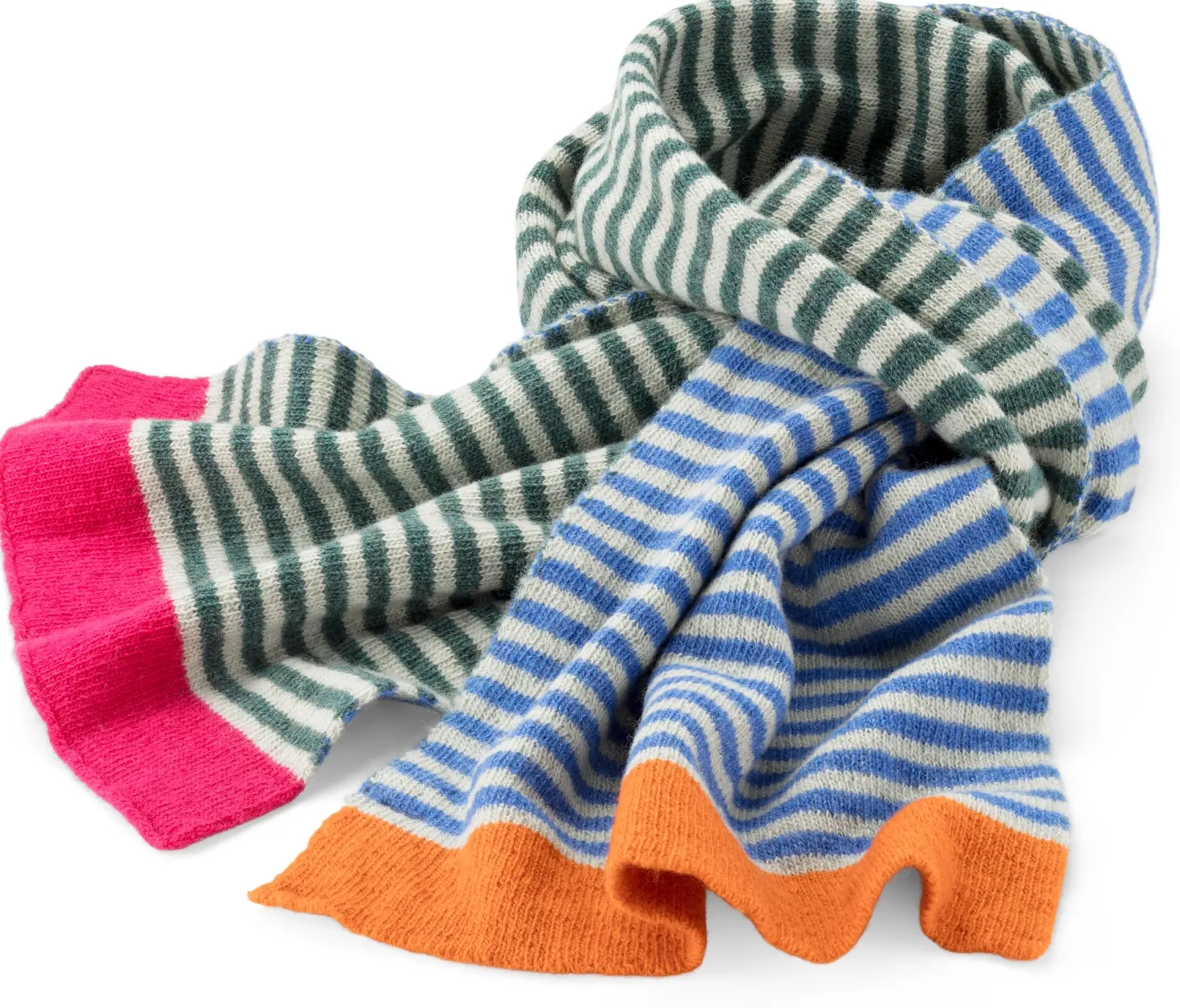 Unisex-Strickschal gestreift, Multicolor