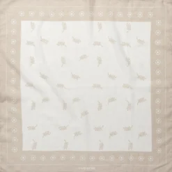 Unisex-Tuch gemustert, Beige-Weiß