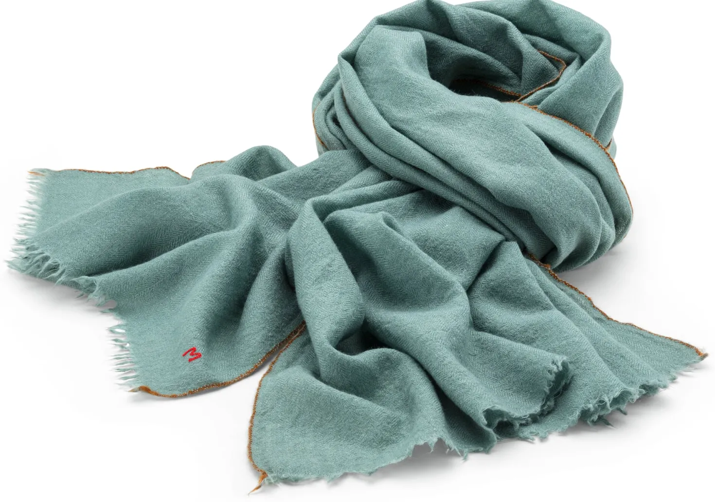 Unisex-Wollschal N° 100, Salbei
