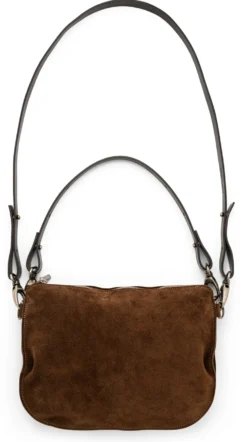 Veloursledertasche, braun
