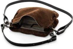 Veloursledertasche, braun
