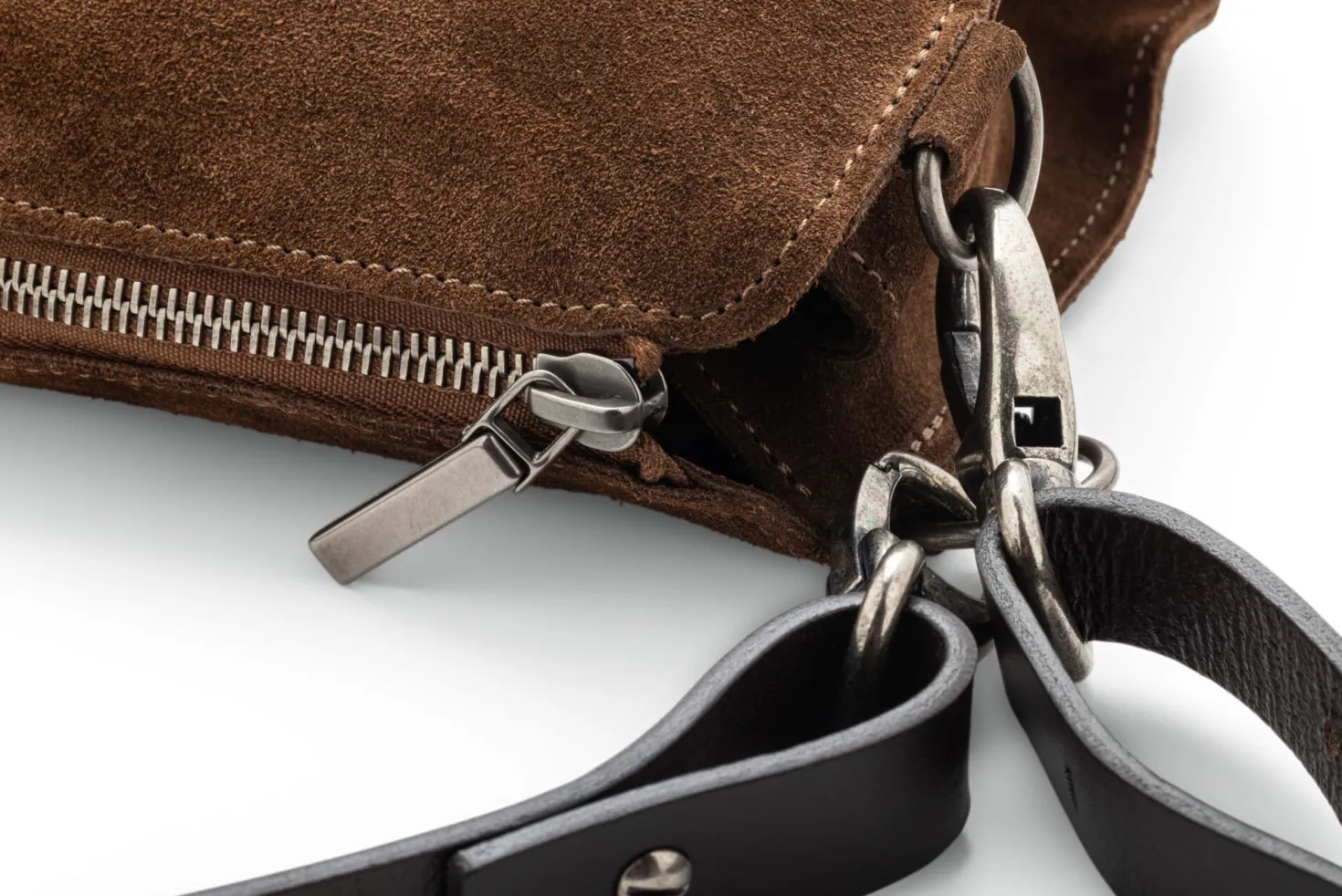 Veloursledertasche, braun