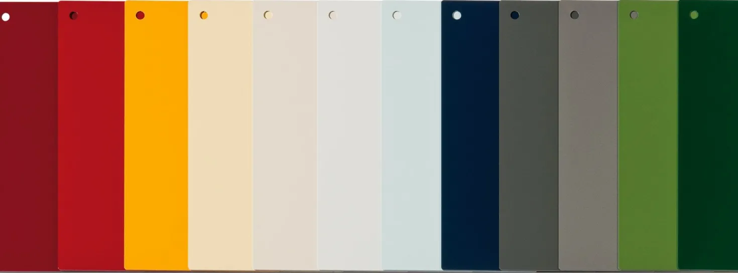Vitrine Stahlblech schmal
