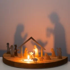 Weihnachtskrippe Edelstahl