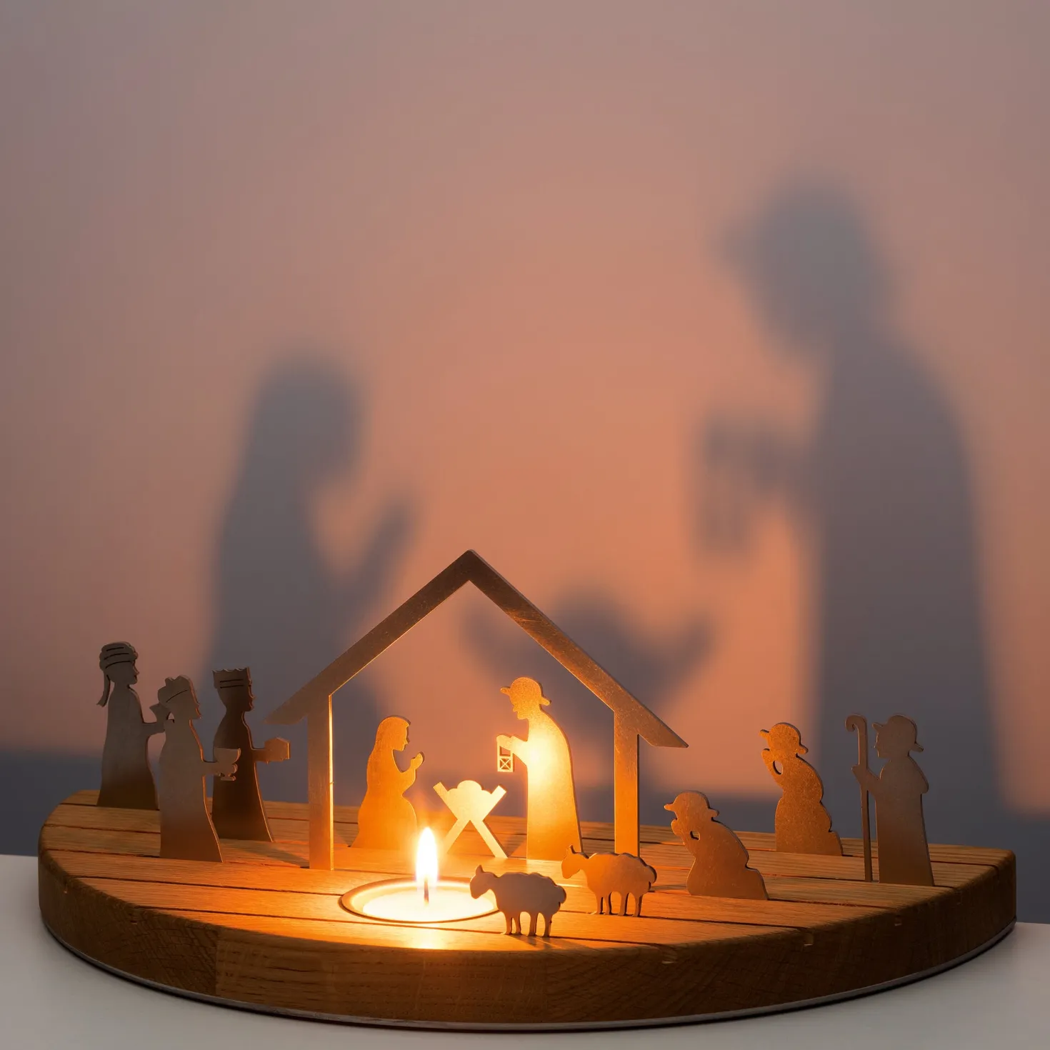 Weihnachtskrippe Edelstahl