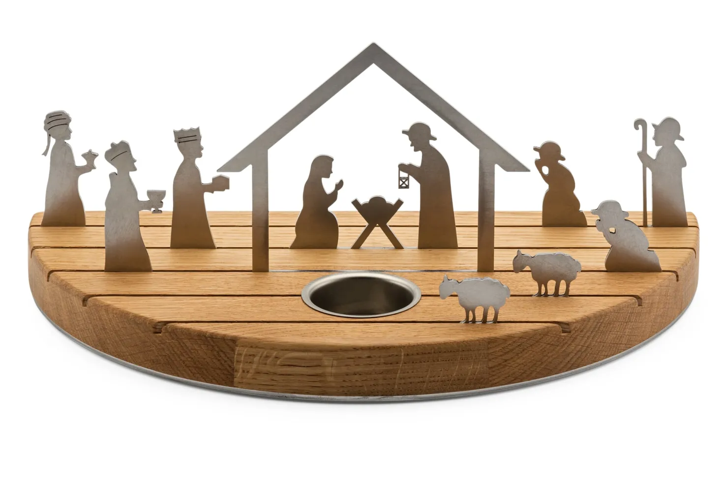 Weihnachtskrippe Edelstahl