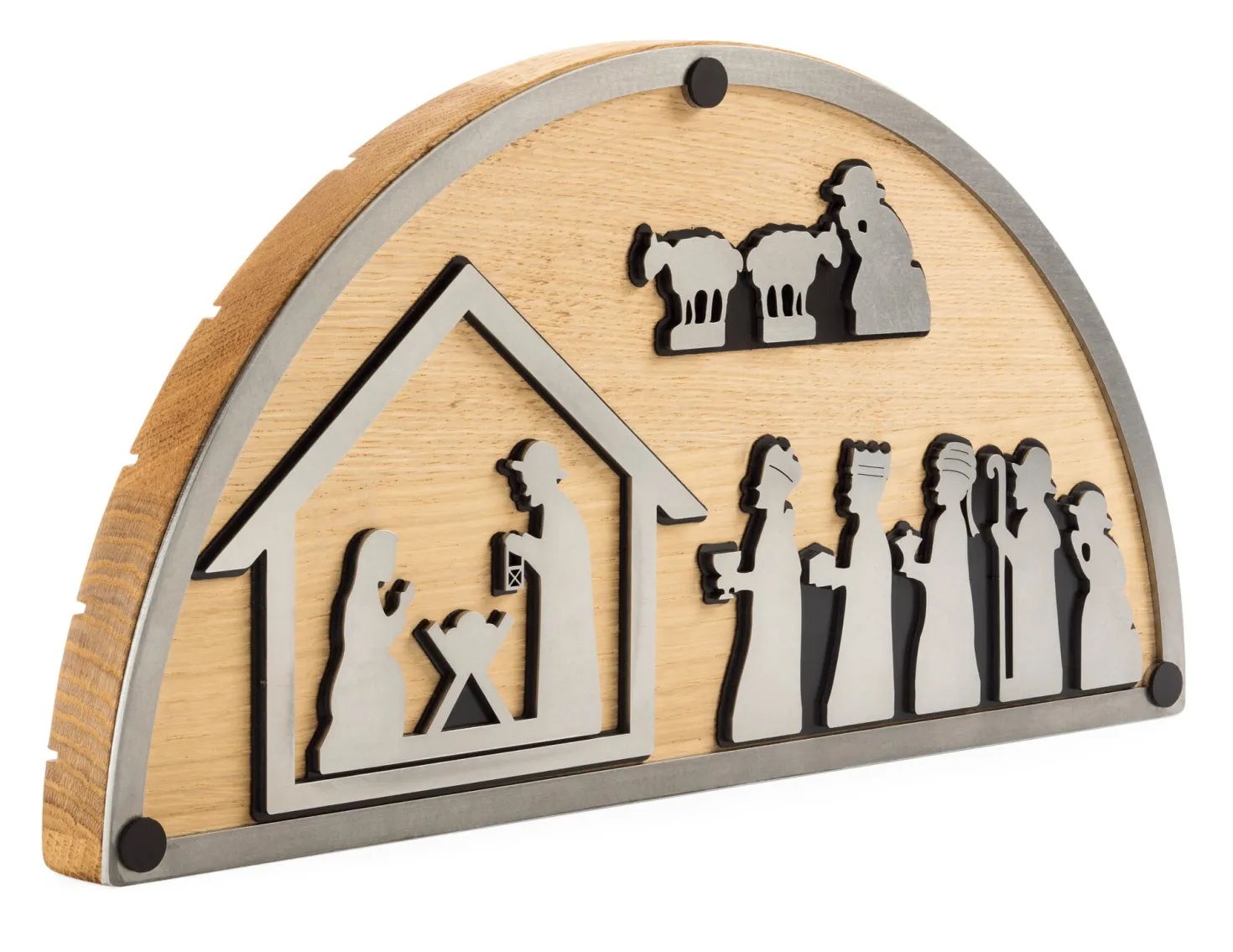 Weihnachtskrippe Edelstahl