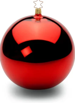 Weihnachtskugel rot glänzend 15 cm