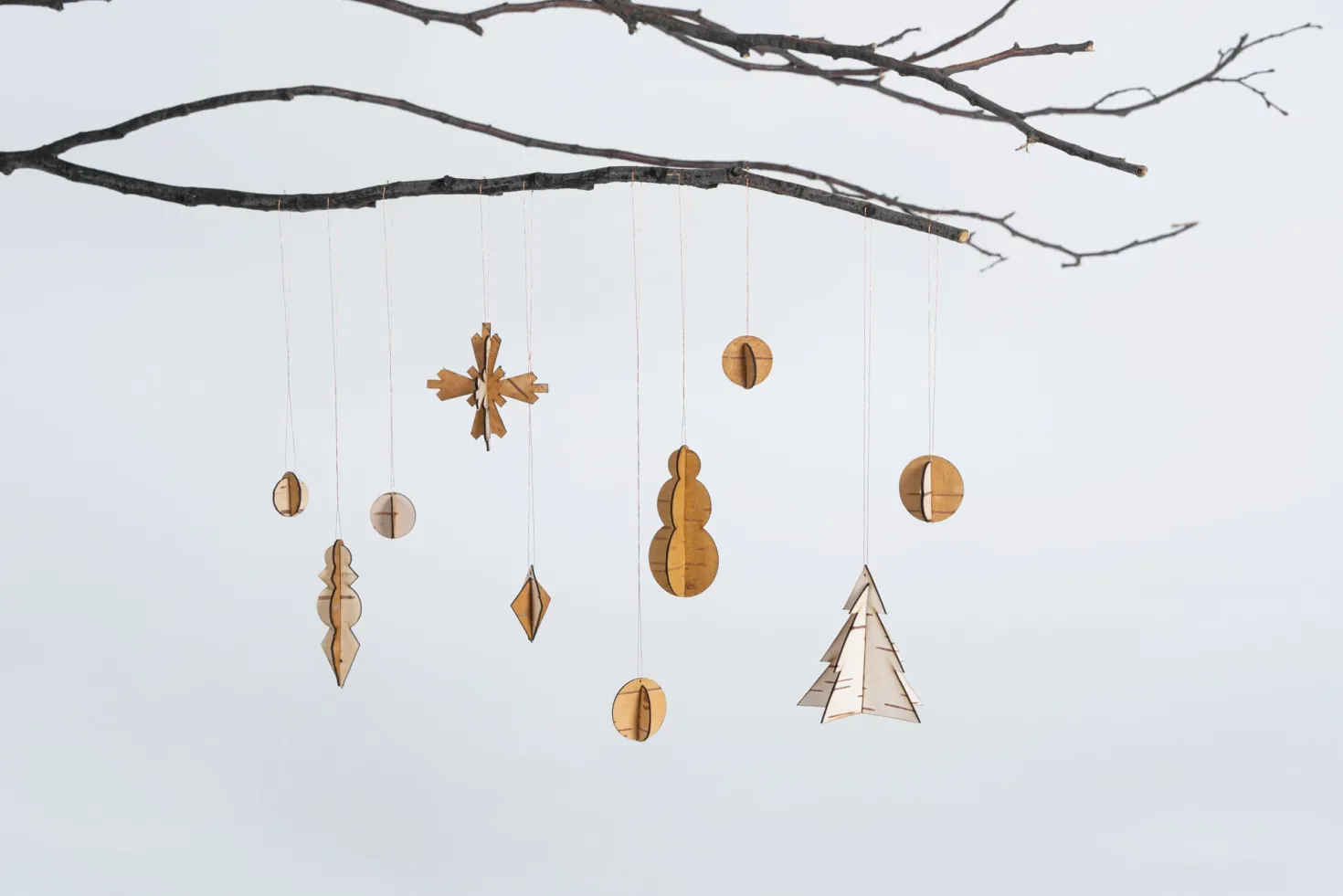 Weihnachtsschmuck Birkenrinde