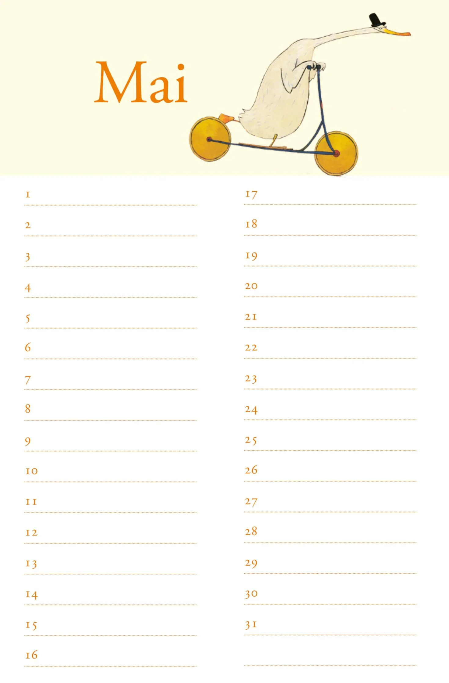 Wolf Erlbruchs Geburtstagskalender