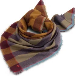 Wolltuch mit Kaschmiranteil N° 854, Blau